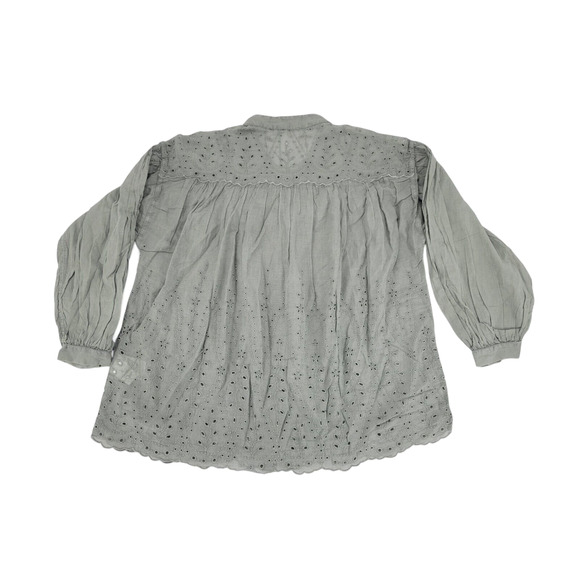 American Eagle AE77 Embroidered Eyelet Boho Blouse XS Cottagecore 100% Cotton - Picture 2 of 4